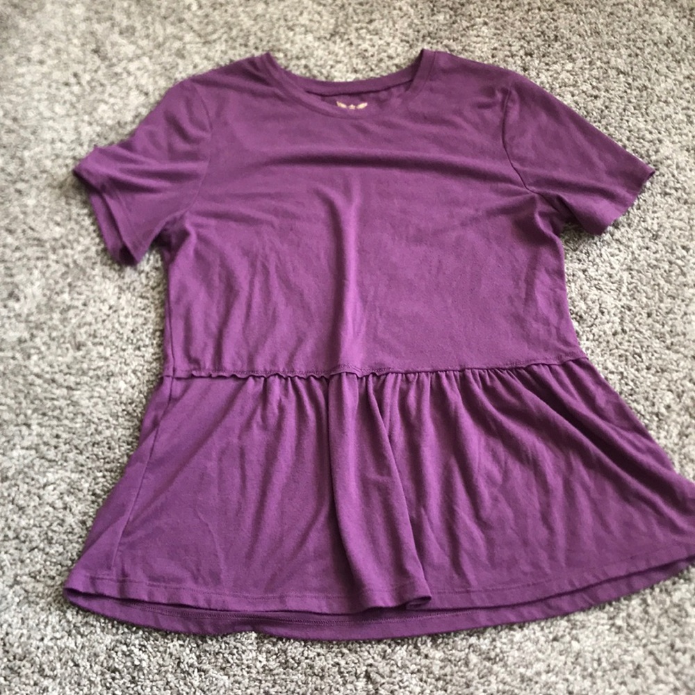 Purple peplum shirt